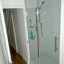 New shower in rear extension, Plumstead, south London
